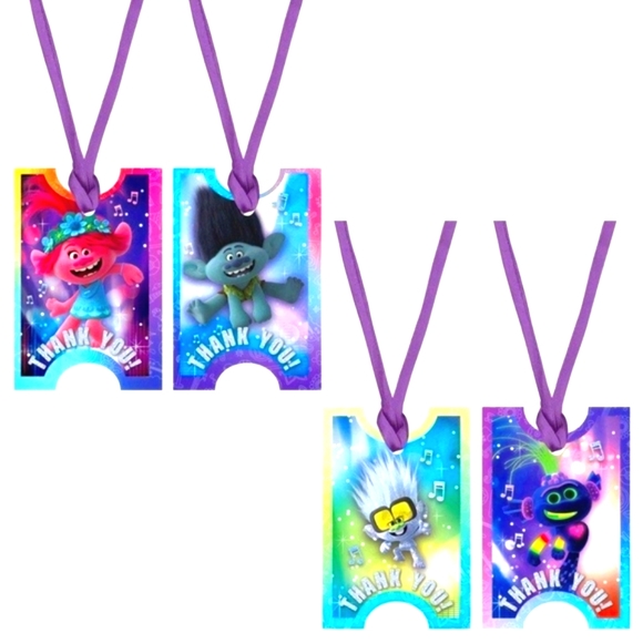 NEW 46 Piece Dreamworks Trolls Party Invitations, Decor & Favors Bundle - SET B - Picture 10 of 17